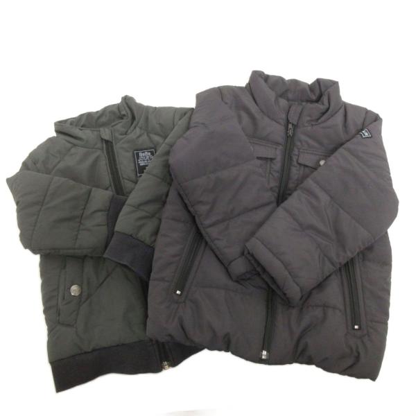 ベベ bebe 2点セット 中綿ジャケット 黒 カーキ 100 110 女の子 ■FF キッズ