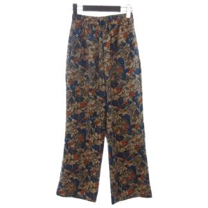 コーエン coen 美品 ボタニカルプリントストレートパンツ イージー 総柄 マルチカラー M レディース