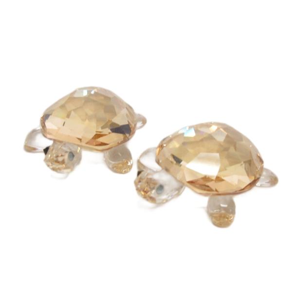 スワロフスキー SWAROVSKI 美品 亀 Crystal Baby Tortoises 2個 セ...