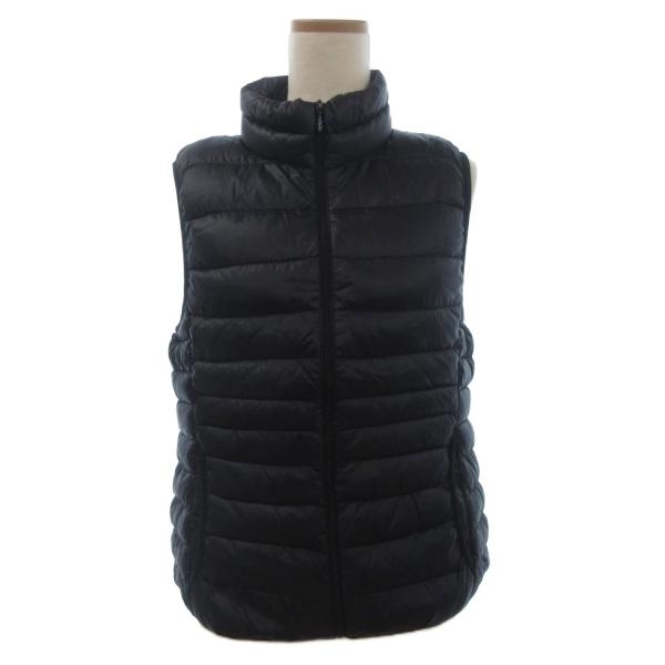 ユニクロ UNIQLO ウルトラライトダウンベスト フルジップ 069180 ナイロン 黒 ブラック...