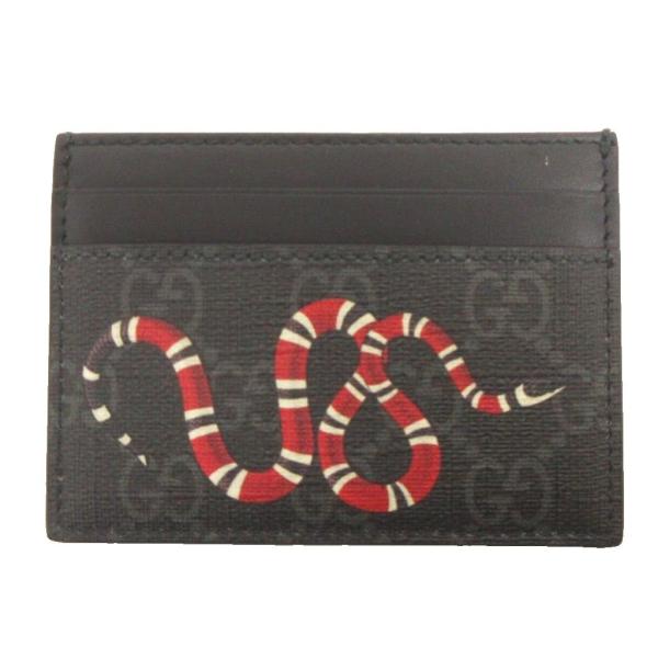 グッチ GUCCI 美品 カードケース パスケース キングスネーク プリント 総柄 GG 45127...