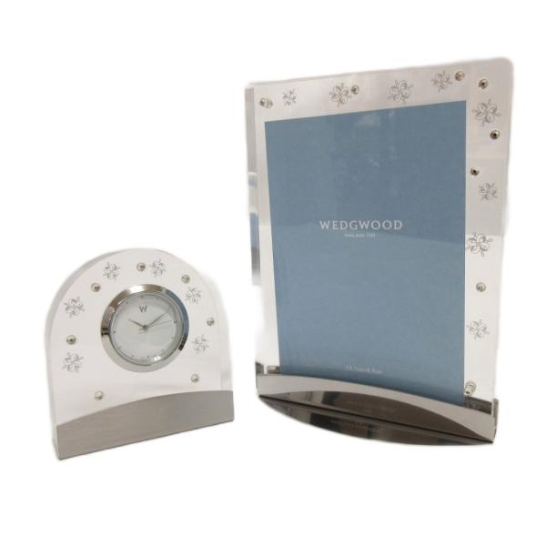 ウェッジウッド WEDGWOOD プシュケ ピクチャーフレーム クロック 置き時計 写真立て セット...