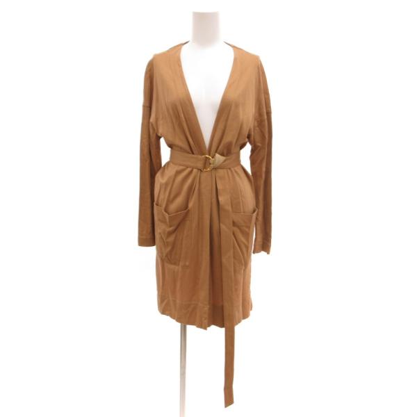 ロペ ROPE カーディガン ニット ベルト付き 38 茶 ブラウン /JS レディース