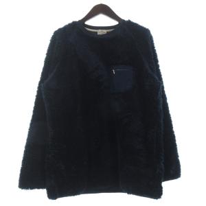 コーエン coen ボアトレーナー プルオーバー 長袖 紺 ネイビー XL ■FF メンズ