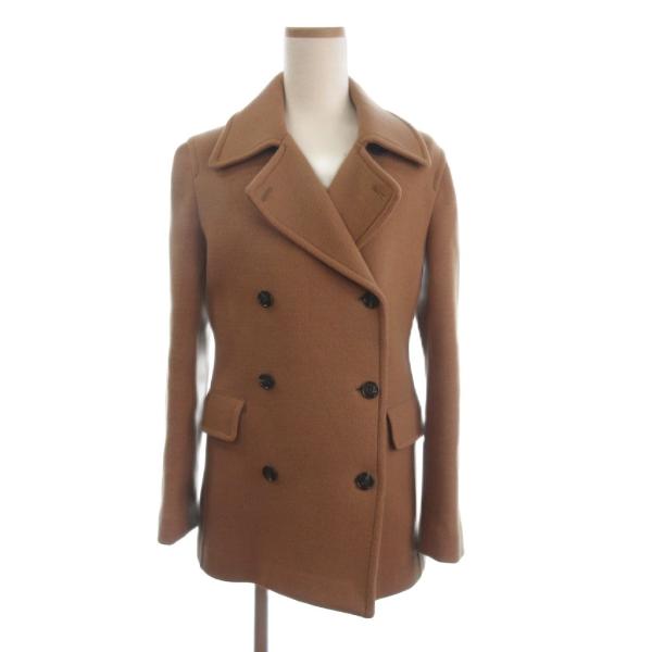 イネド INED ピーコート ミドル丈 ウール 茶 ブラウン 11 レディース