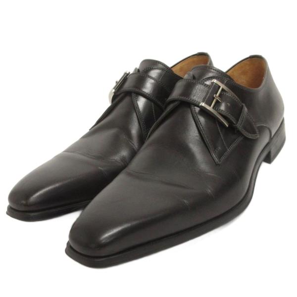 マグナーニ MAGNANNI モンクストラップ レザーシューズ ビジネス ドレス ベルト スクエア ...