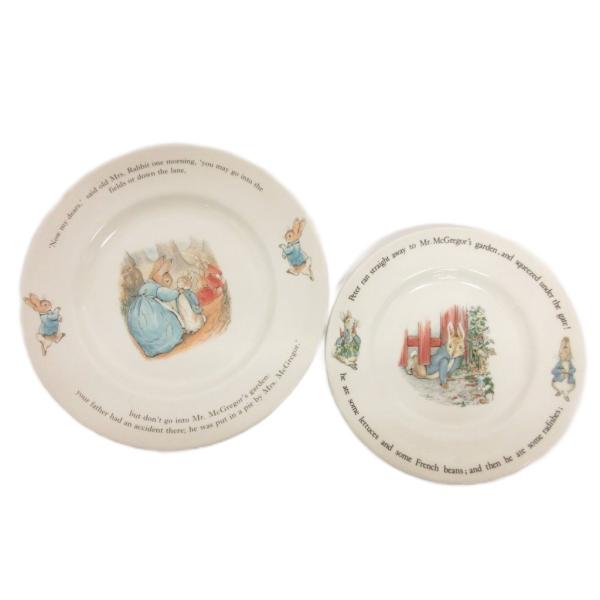 ウェッジウッド WEDGWOOD 2点 セット 平皿 プレート ピーターラビット 白 ホワイト 食器...