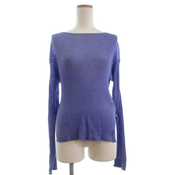 オーラリー AURALEE ニットソー 長袖 紫 パープル 1 ■TC レディース