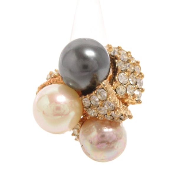 クリスチャンディオール Christian Dior ヴィンテージ リング 指輪 フェイクパール ラ...