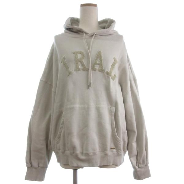 アイラル IRAL パーカー スウェット 長袖 裏毛 白 ホワイト S~M レディース