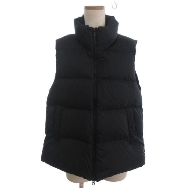 ユニクロ UNIQLO ウルトラライトダウンボリュームベスト フルジップ ナイロン 黒 ブラック X...