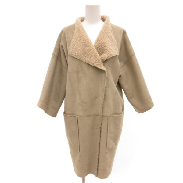 スピック&amp;スパン Spick&amp;Span フェイクムートンコート ミドル丈 ベージュ /JS レディー...