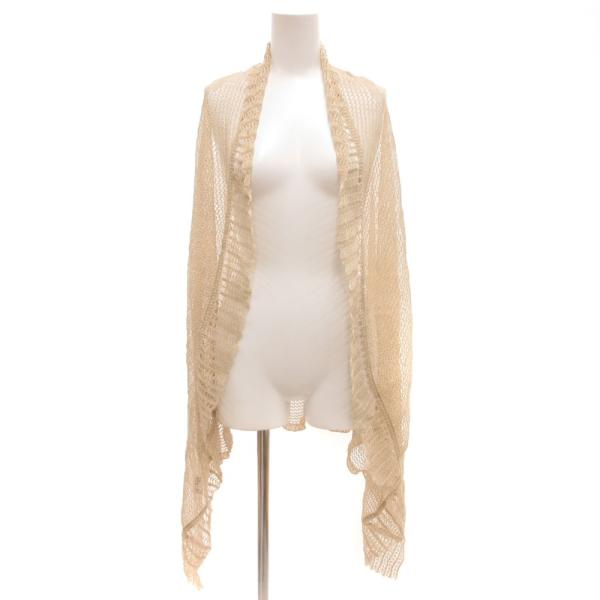 ミラショーン mila schon カーディガン ケープ ニット 麻 リネン ベージュ /JS レデ...