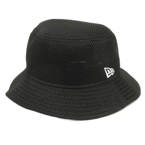 ニューエラ NEW ERA バケットハット メッシュ 黒 ブラック M/L 帽子 レディース