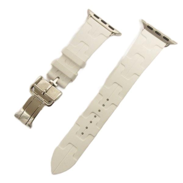 エルメス HERMES Apple Watch Blanc Kilim ベルト ベルトのみ ラバー ...