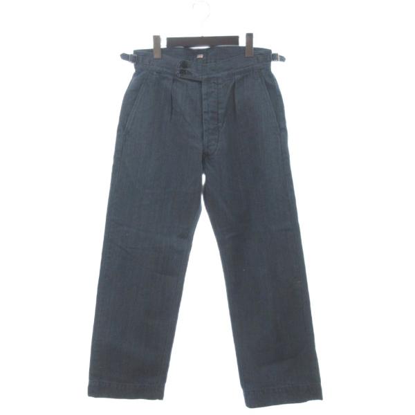 ウティ OUTIL 美品 PANTALON SAVAS パンツ ボタンフライ 青 ブルー 1 メンズ