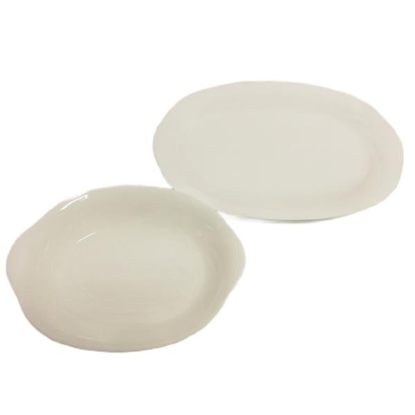 ノリタケ NORITAKE 2点 セット まとめ ボーンチャイナ 大皿 楕円 深皿 平皿 オーバル ...