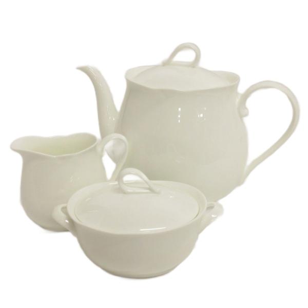 ノリタケ NORITAKE ボーンチャイナ アンサンブル ティーポット シュガーポット クリーマー ...