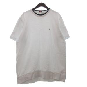 トミーヒルフィガー TOMMY HILFIGER Tシャツ カットソー 半袖 ロゴ 白 ホワイト L メンズ
