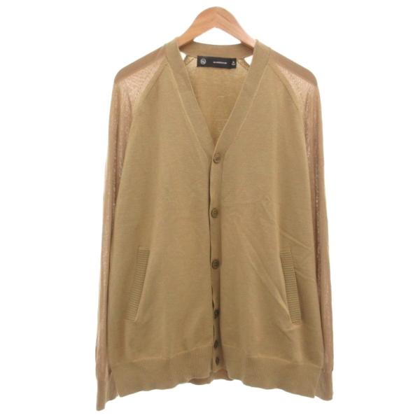 ジーユー GU UNDERCOVER ニットカーディガン XL  ベージュ シアーコンビネーション ...