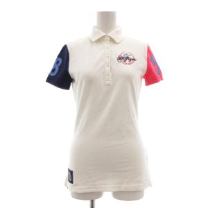 トミーヒルフィガー TOMMY HILFIGER ポロシャツ XS 白 ホワイト ピンク 紺 ネイビー ロゴ刺繍 半袖 /SX レディース