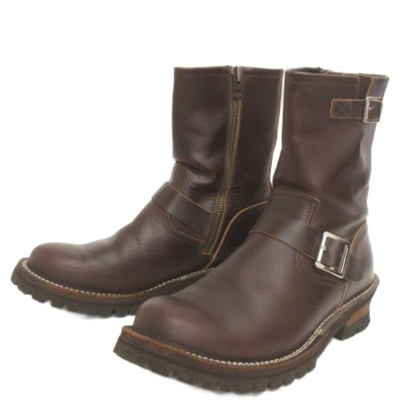 スローウェアライオン SLOW WEAR LION エンジニアブーツ OB-8595LR 茶 ブラウ...