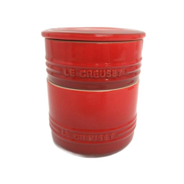ルクルーゼ LE CREUSET 美品 スタッキングラムカンセット 耐熱容器 保存容器 赤 レッド ...