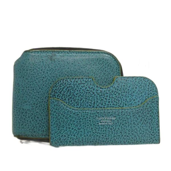 アクネ ストゥディオズ Acne Studios 2点 セット 二つ折り財布 カードケース 青 ブル...