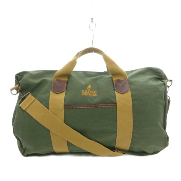 ユーエス ポロ アッスン U.S. POLO ASSN. 2WAY ボストンバッグ ショルダー 緑 ...