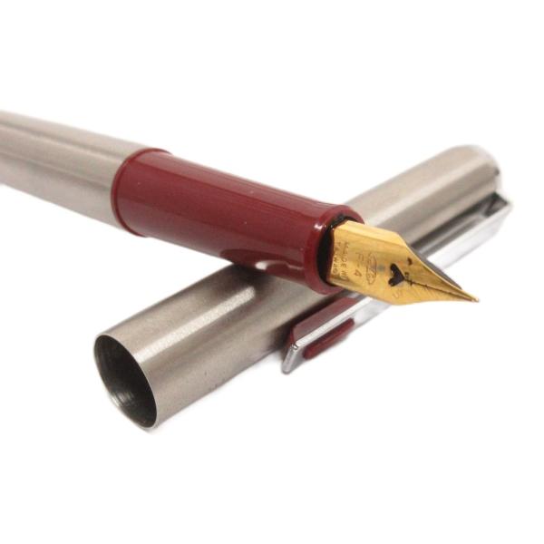 ウォーターマン WATERMAN 万年筆 キャップ式 シルバーカラー 筆記用具 ジャンク ■GY99...
