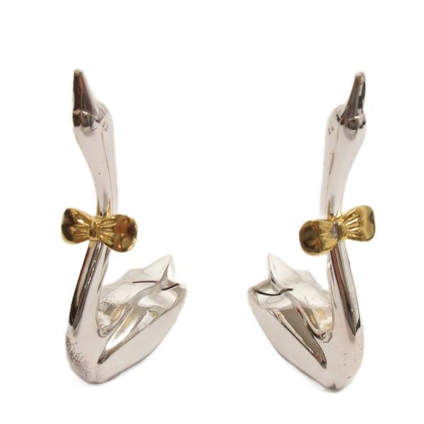 ミキモト MIKIMOTO 2個セット スワン メッセージスタンド シルバーカラー ■GY99 その...