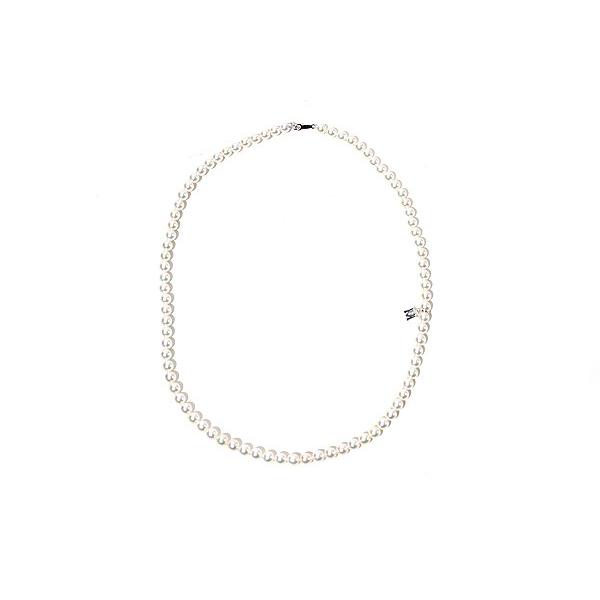 中古 未使用品 MIKIMOTO ミキモト 真珠 4.5~5mm K18 パールネックレス 40cm...