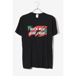 GILDAN ギルダン BLACK MEN DON'T CHEAT TEE ブラックメン ドント チート コットン プリント 半袖Tシャツ L BLACK ブラック /◆ メンズ