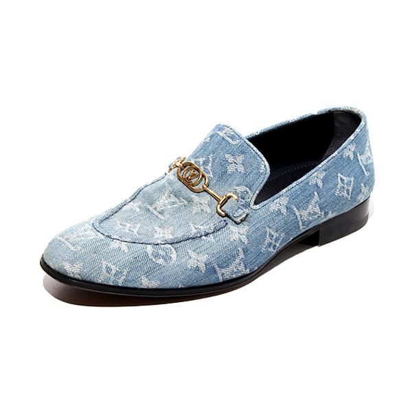 LOUIS VUITTON ルイヴィトン SIZE:6 LV CLUB LOAFER デニム モノグ...