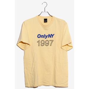 ONLY NY オンリーニューヨーク raining T-shirt レイニング Tシャツ コットン ロゴプリント カットソー M DANDELION YELLOW ダンデライオン