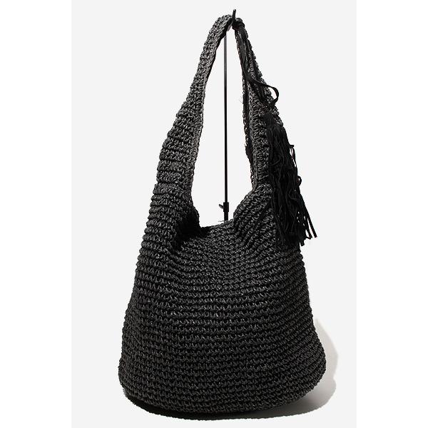 ROPE Picnic ロペピクニック フリンジ ワンショルダーバッグ charcoal チャコール...