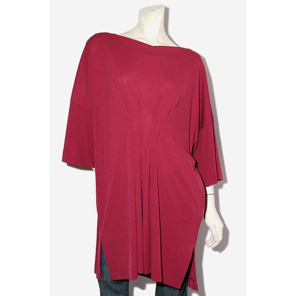 HIROKO KOSHINO ヒロココシノ ウォッシャブル ドライポンチチュニック カットソー 40...