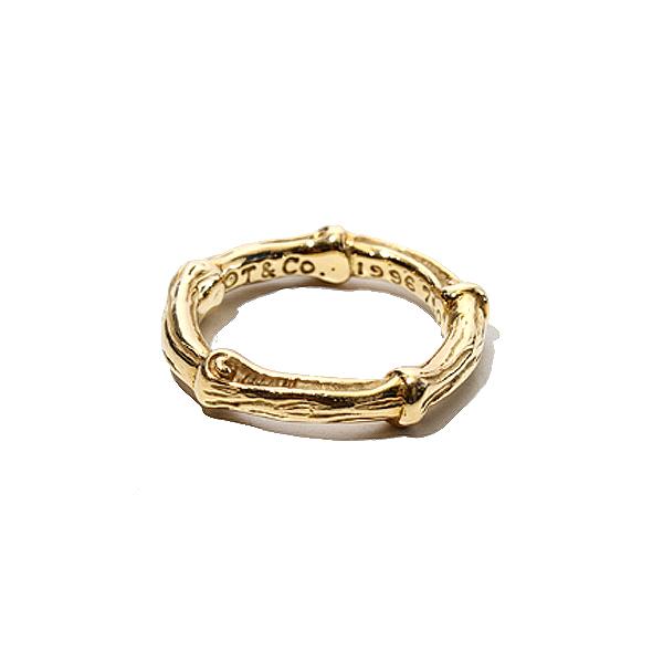 TIFFANY &amp; CO. ティファニー 750 K18 バンブーリング 指輪 10号 GOLD ゴ...