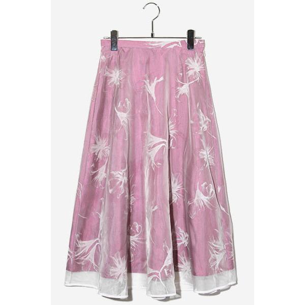 2024AW Viaggio Blu ビアッジョブルー オーガンフロッキースカート 1 purple...