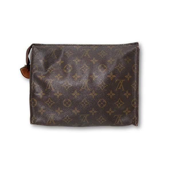 ルLOUIS VUITTON ルイヴィトン モノグラム ポッシュ・トワレット クラッチバッグ BRO...