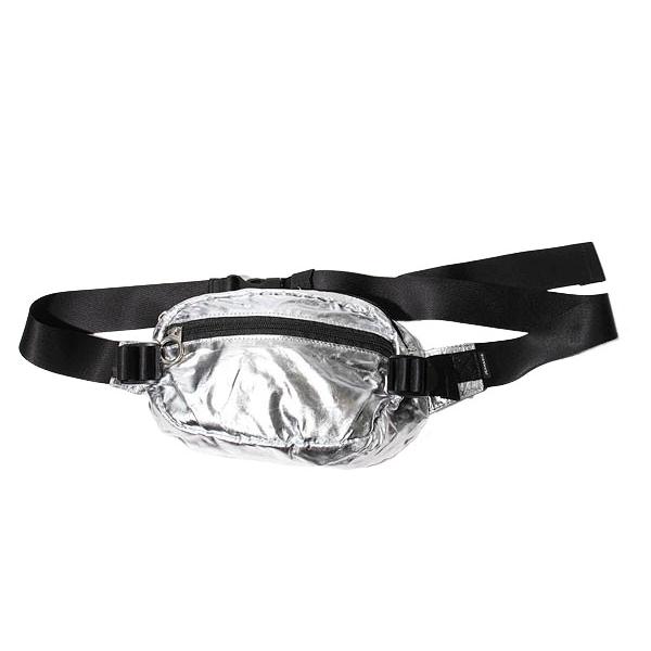 JEANASIS ジーナシス ウエストバッグ ショルダー ボディバッグ SILVER シルバー JS...