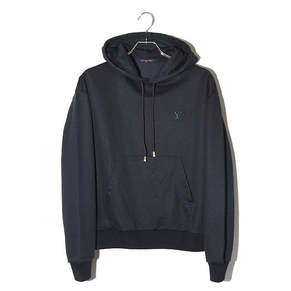 LOUIS VUITTON ルイヴィトン シルクブレンド シグネチャーフーディー パーカー XS ダ...