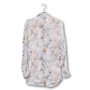 未使用品 2024SS MASU エムエーエスユー PRINT SILK SHIRT プリント シルクシャツ44 FLOCKY DOLL フロッキードール MASS-SH0224 /● メン