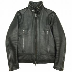 ミスターオリーブ MR.OLIVE ディアスキン シングル ライダース ジャケット 鹿革 レザー バ...