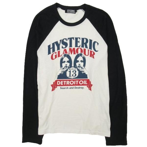 ヒステリックグラマー HYSTERIC GLAMOUR ラグラン 長袖 Tシャツ カットソー ロンT...