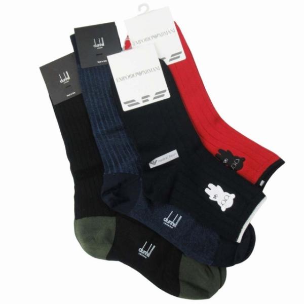 未使用品 ダンヒル エンポリオアルマーニ dunhill EMPORIO ARMANI ソックス 4...