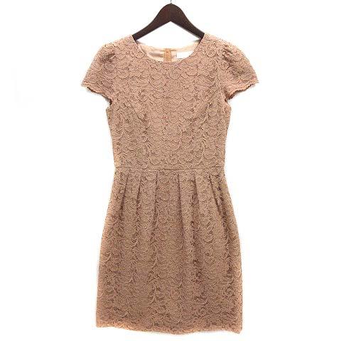 ストロベリーフィールズ STRAWBERRY-FIELDS 総レース ドレス ワンピース 膝丈 フレ...