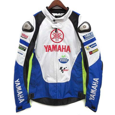 ヤマハ YAMAHA フルメッシュ ライディング ジャケット ライダース プロテクター付き ホワイト...