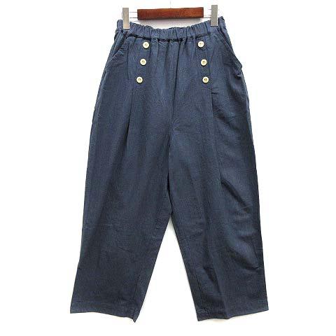 ホームワーキング homeworking リネン コットン マリン パンツ ワイド テーパード ウエ...