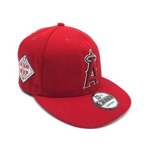 ニューエラ NEW ERA 9FIFTY MLBオンフィールド 大谷翔平 2021 MVP ロサンゼルス エンゼルス キャップ スナップバック 帽子 スカーレット